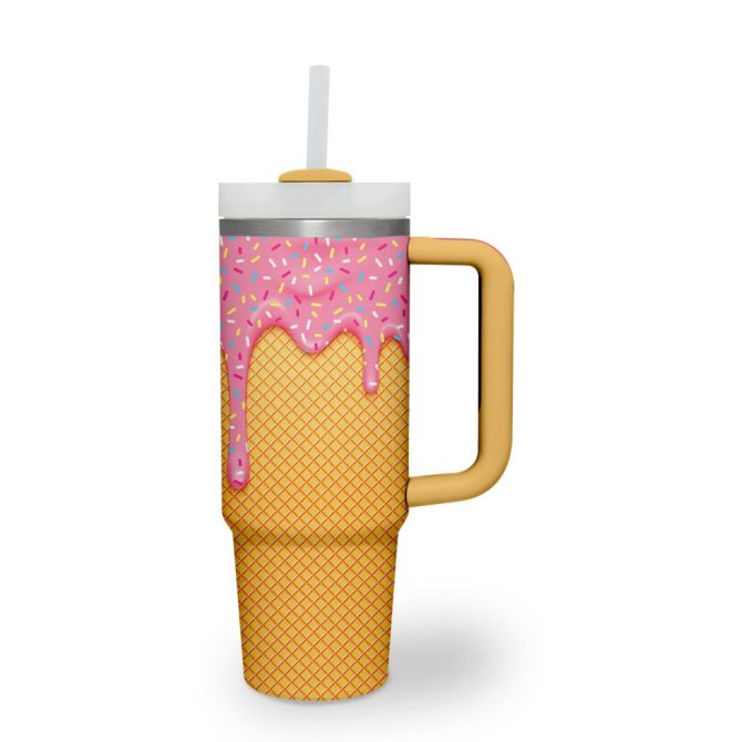 Ice Cream Custom Stanley Quencher 40Oz Stainless Steel Tumbler - Image 2