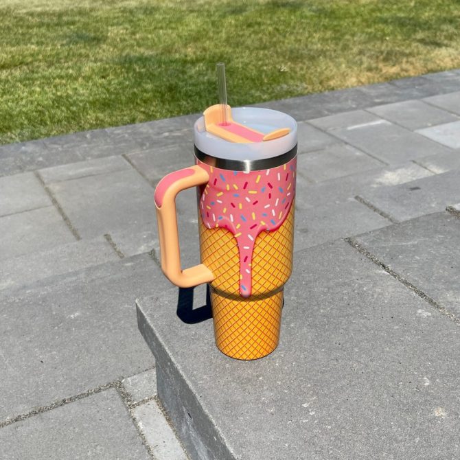 Ice Cream Custom Stanley Quencher 40Oz Stainless Steel Tumbler - Image 8