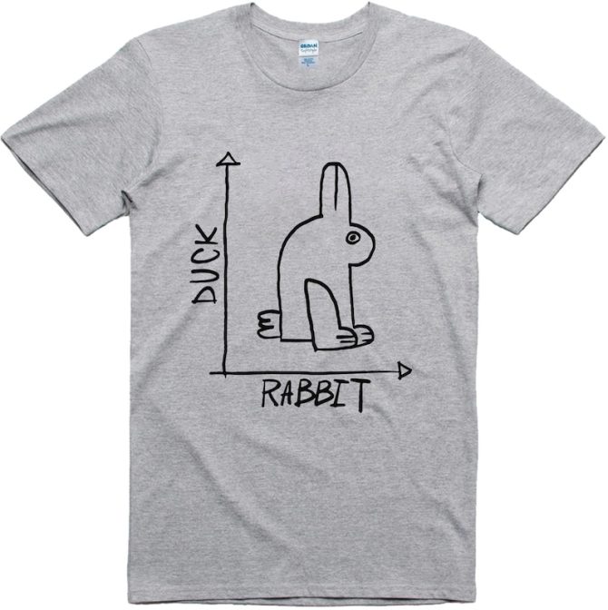 Mens Funny Rabbit Duck T-Shirt - Image 2