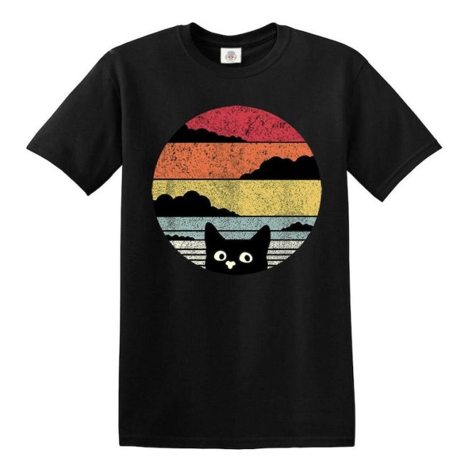 Black Cat Sunset T-Shirt - Image 2
