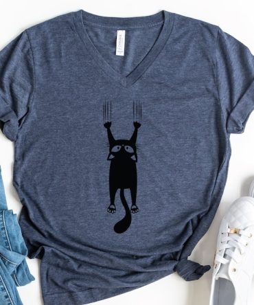 Cute Cat V-Neck Shirt