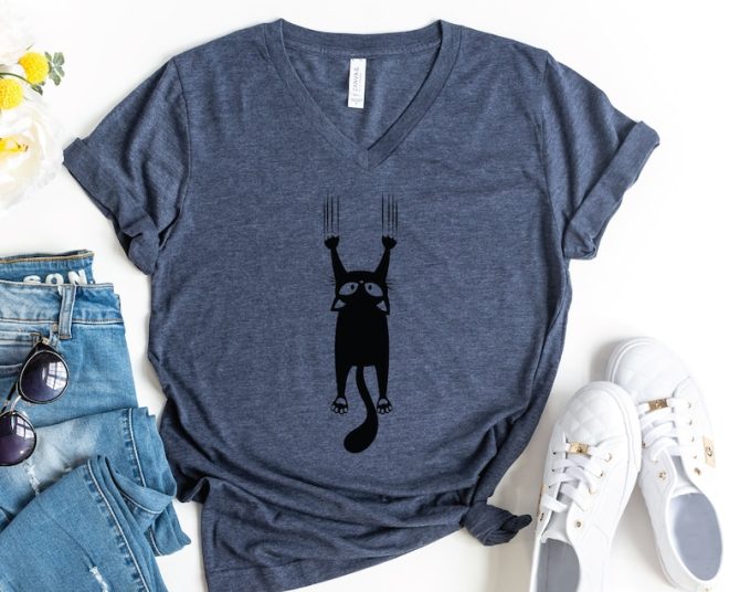Cute Cat V-Neck Shirt