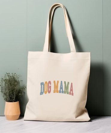 Dog Mama Quote Tote Bag