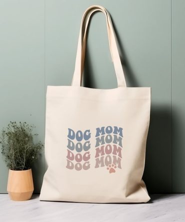 Dog Mom Quote Tote Bag