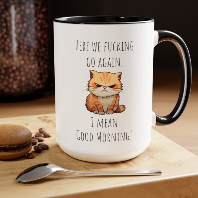 Funny grumpy cat mug funny Coffee Mug Fucking glorious morning mug cat mug