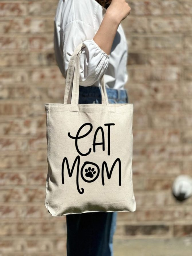 Cat Mom Tote Bag