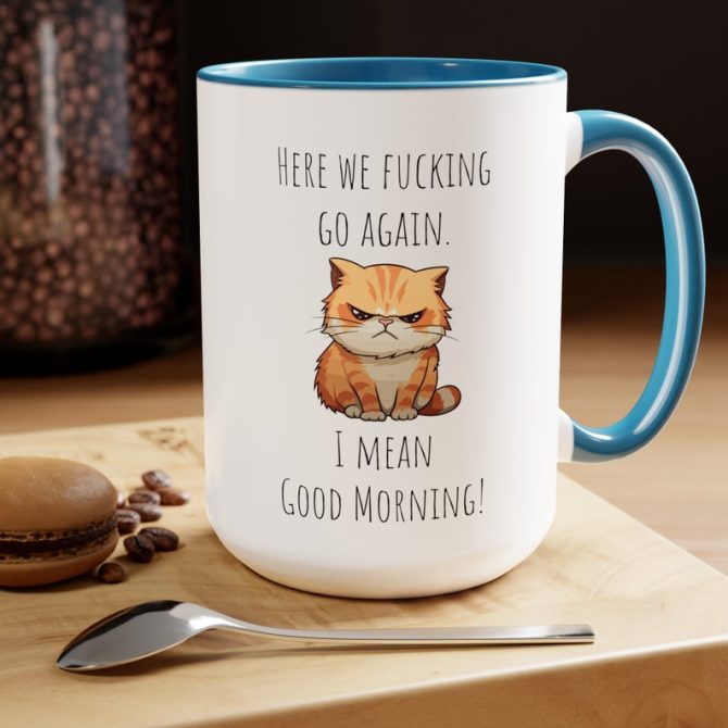 Funny grumpy cat mug funny Coffee Mug Fucking glorious morning mug cat mug - Image 4