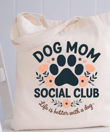 Dog Mom Social Club Tote Bag