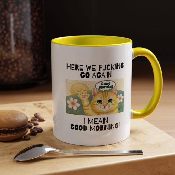 Funny grumpy cat mug funny Good Morning Coffee Mug Fucking glorious morning mug cat mug - Image 2