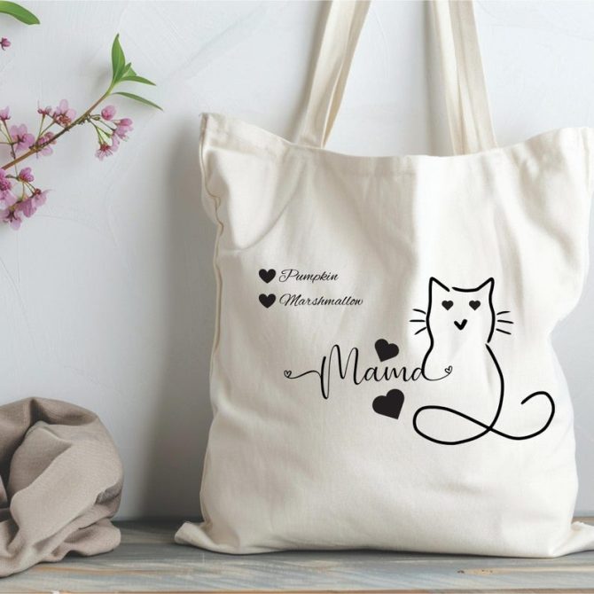 Cat Mom Tote Bag