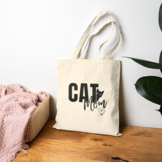 Cat Mom Tote Bag