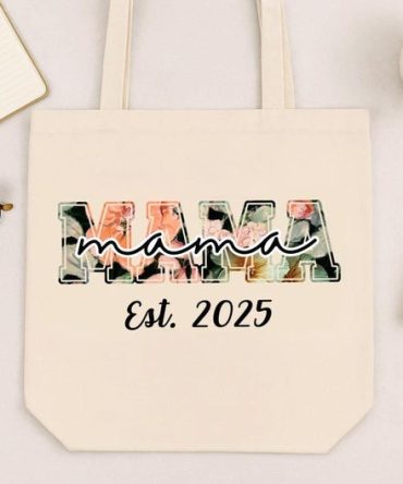 Floral Mama Est 2025 Tote Bag