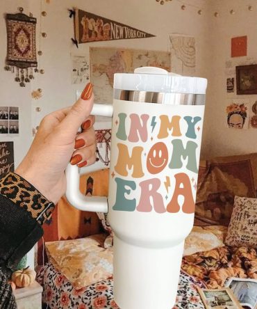 In My Mom Era Custom Stanley Quencher 40Oz Stainless Steel Tumbler