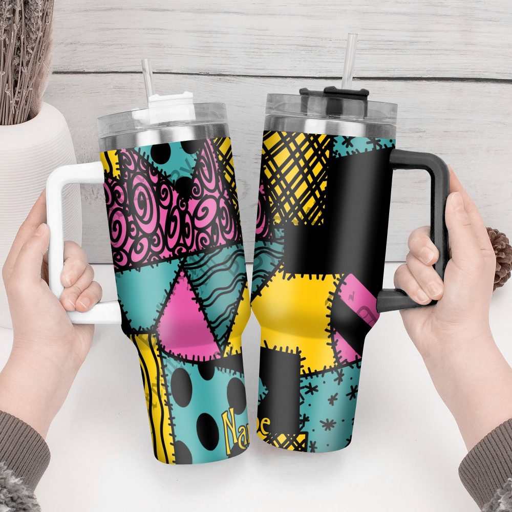 Jack And Sally Movies Custom Stanley Quencher 40Oz Stainless Steel Tumbler With Handle - Image 4