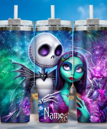 Jack And Sally Movies Custom Stanley Quencher 40Oz Stainless Steel Tumbler With Handle