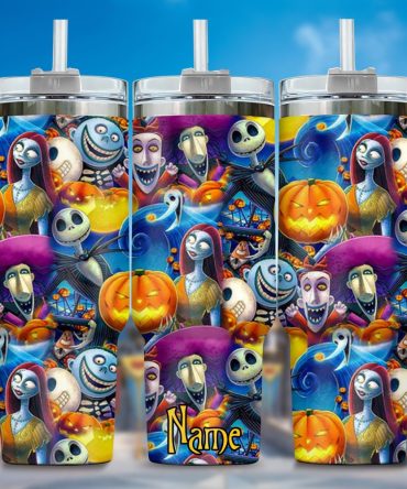 Jack And Sally Movies Custom Stanley Quencher 40Oz Stainless Steel Tumbler With Handle