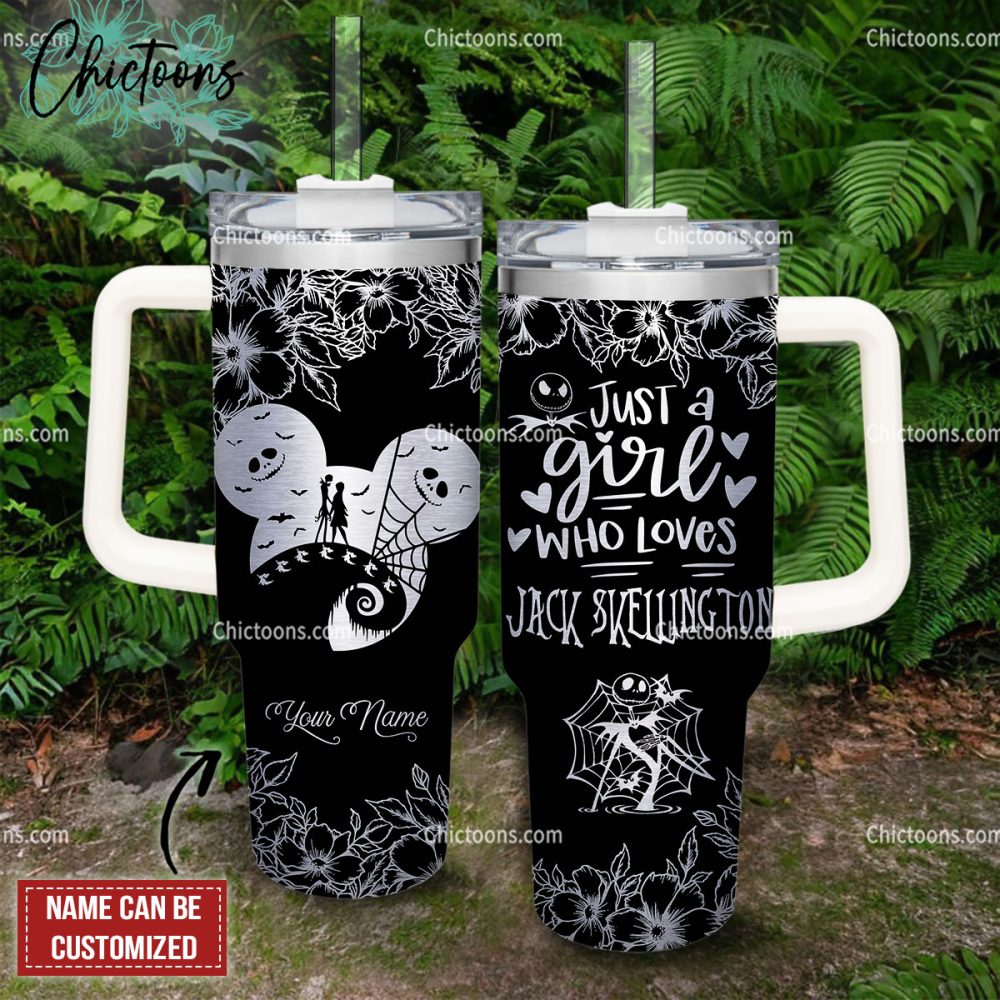 Jack Skellington Cartoon Custom Stanley Quencher 40Oz Stainless Steel Tumbler - Image 3