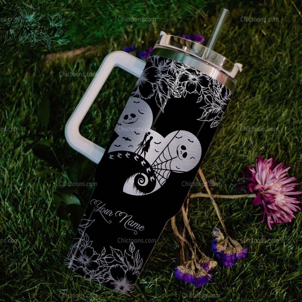 Jack Skellington Cartoon Custom Stanley Quencher 40Oz Stainless Steel Tumbler - Image 10