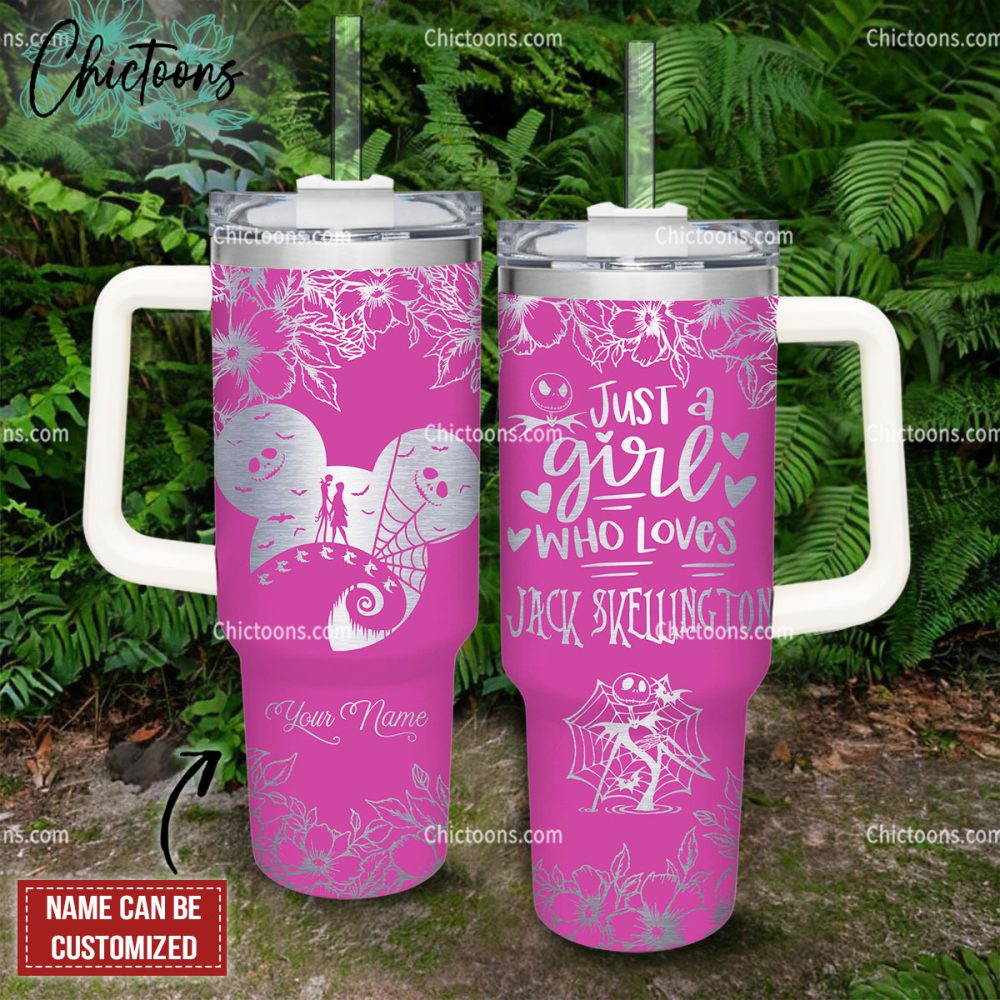 Jack Skellington Cartoon Custom Stanley Quencher 40Oz Stainless Steel Tumbler - Image 4