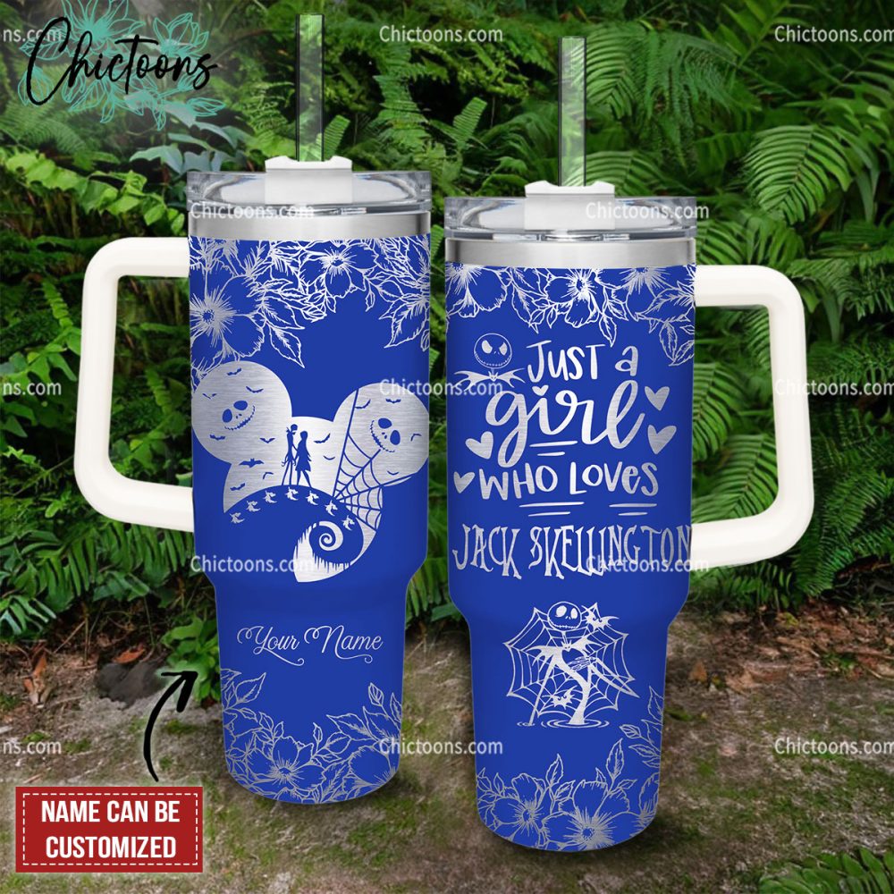 Jack Skellington Cartoon Custom Stanley Quencher 40Oz Stainless Steel Tumbler - Image 2