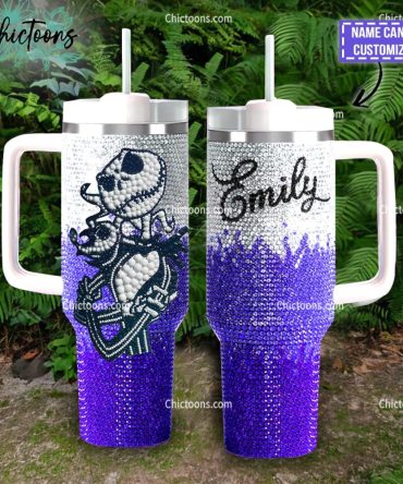 Jack Skellington Movies Custom Stanley Quencher 40Oz Stainless Steel Tumbler