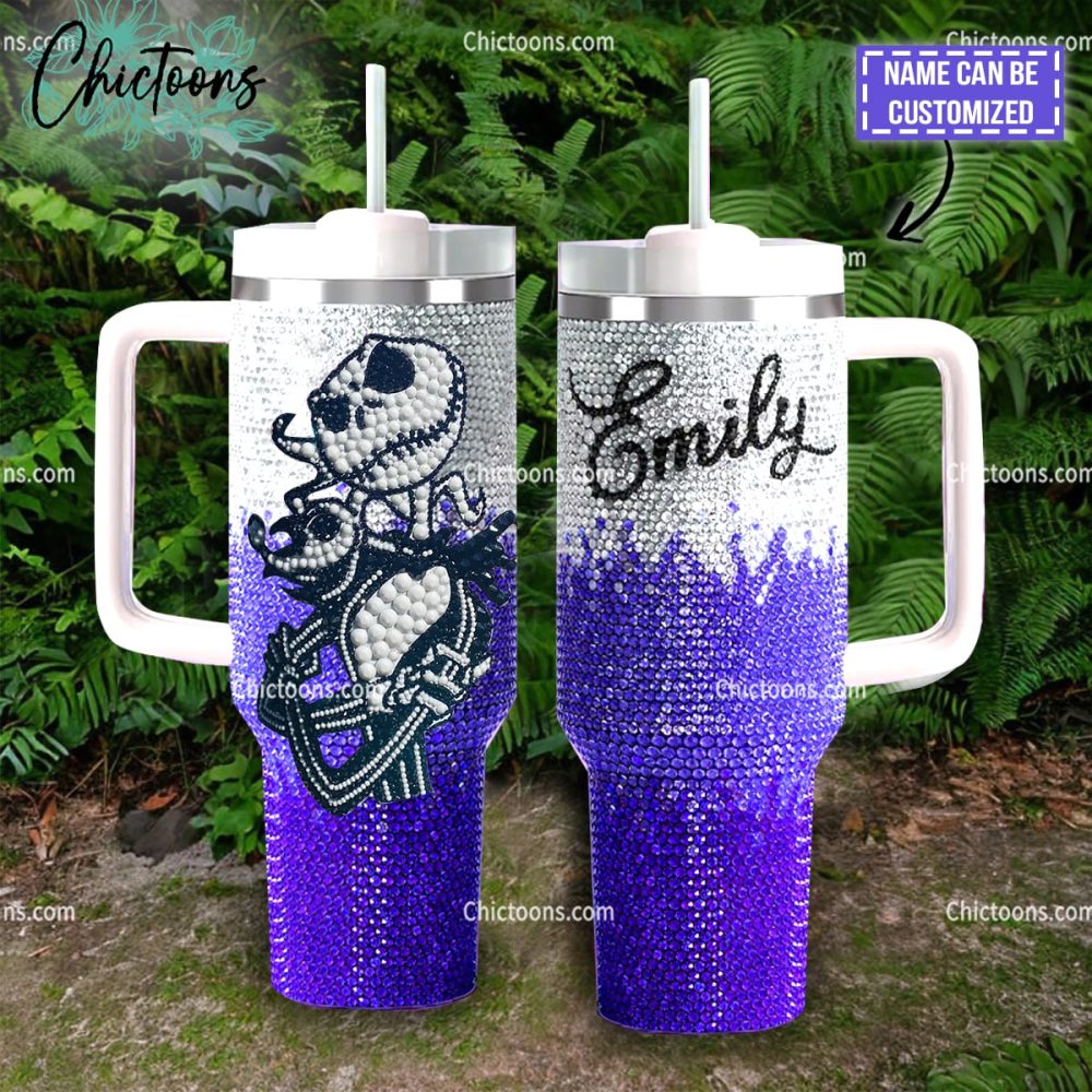 Jack Skellington Movies Custom Stanley Quencher 40Oz Stainless Steel Tumbler