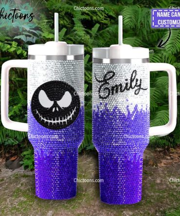 Jack Skellington Movies Custom Stanley Quencher 40Oz Stainless Steel Tumbler