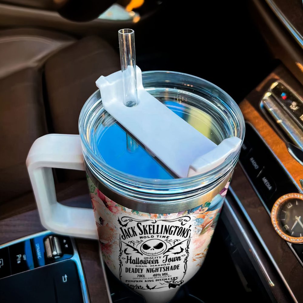 Jack Skellington Movies Custom Stanley Quencher 40Oz Stainless Steel Tumbler - Image 4