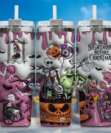 Jack Skellington Movies Custom Stanley Quencher 40Oz Stainless Steel Tumbler With Handle
