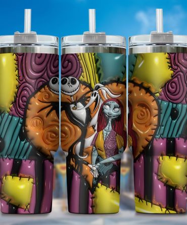 Jack Skellington Movies Custom Stanley Quencher 40Oz Stainless Steel Tumbler With Handle