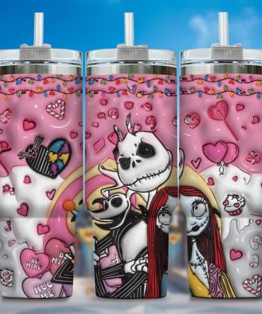 Jack Skellington Movies Custom Stanley Quencher 40Oz Stainless Steel Tumbler With Handle