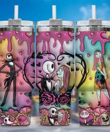 Jack Skellington Movies Custom Stanley Quencher 40Oz Stainless Steel Tumbler With Handle