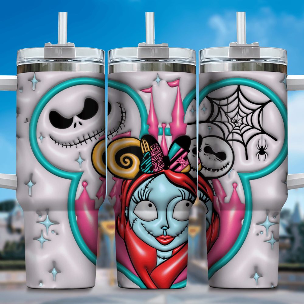 Jack Skellington Movies Custom Stanley Quencher 40Oz Stainless Steel Tumbler With Handle