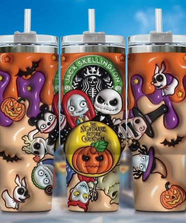 Jack Skellington Movies Custom Stanley Quencher 40Oz Stainless Steel Tumbler With Handle