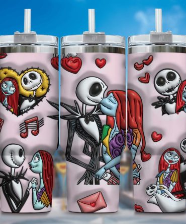 Jack Skellington Movies Custom Stanley Quencher 40Oz Stainless Steel Tumbler With Handle