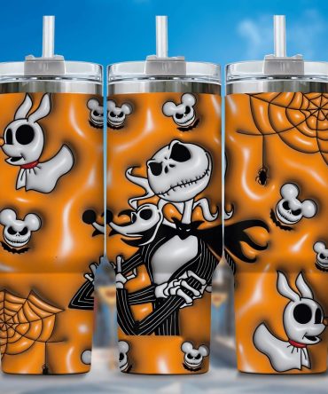 Jack Skellington Movies Custom Stanley Quencher 40Oz Stainless Steel Tumbler With Handle