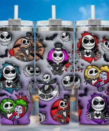 Jack Skellington Movies Custom Stanley Quencher 40Oz Stainless Steel Tumbler With Handle