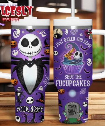 Jack Skellington The Nightmare Before Christmas Movies Custom Stanley Quencher 40Oz Stainless Steel Tumbler With Handle