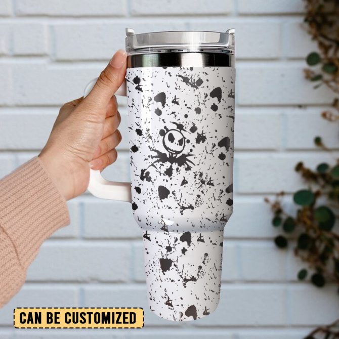 Jack Skellington The Nightmare Before Christmas Movies Custom Stanley Quencher 40Oz Stainless Steel Tumbler With Handle - Image 3