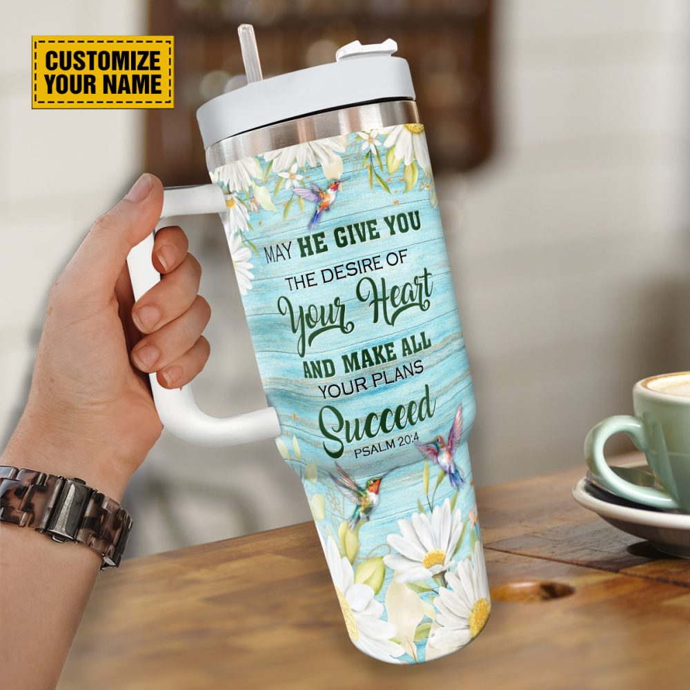 Jesus Hummingbird Custom Stanley Quencher 40Oz Stainless Steel Tumbler With Handle - Image 4
