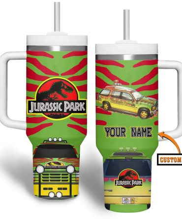 Jurassic Park Movies Custom Stanley Quencher 40Oz Stainless Steel Tumbler