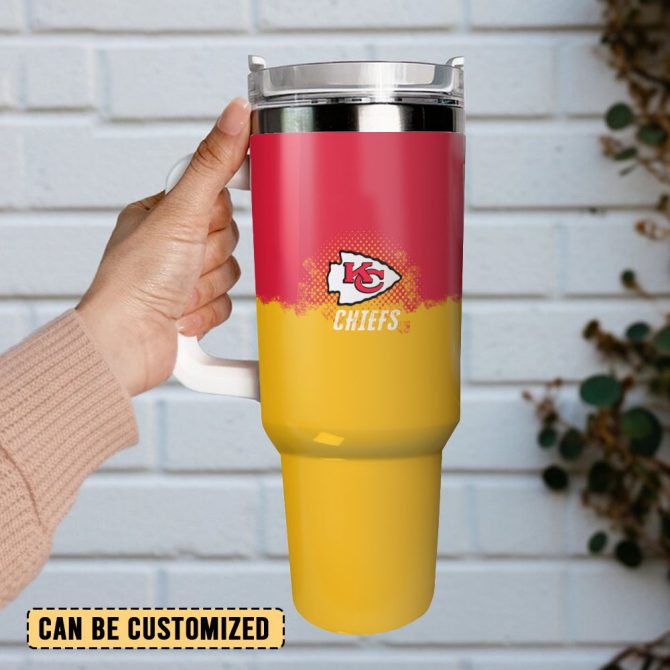 Kansas City Chiefs Nfl Custom Stanley Quencher 40Oz Stainless Steel Tumbler With Handle - Image 3