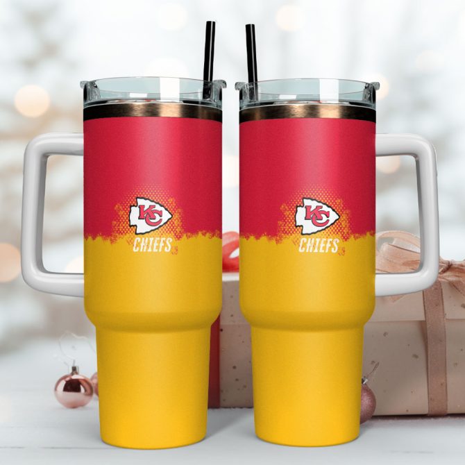 Kansas City Chiefs Nfl Custom Stanley Quencher 40Oz Stainless Steel Tumbler With Handle - Image 4