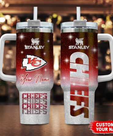 Kansas City Chiefs Nfl Custom Stanley Quencher 40Oz Stainless Steel Tumbler With Handle