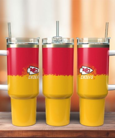 Kansas City Chiefs Nfl Custom Stanley Quencher 40Oz Stainless Steel Tumbler With Handle