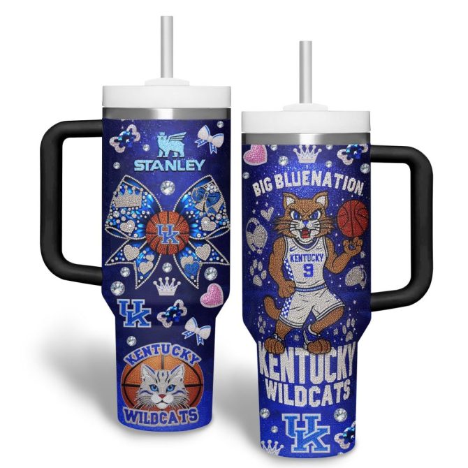 Kentucky Wildcats Ncaa Custom Stanley Quencher 40Oz Stainless Steel Tumbler With Handle - Image 2