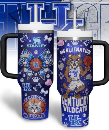 Kentucky Wildcats Ncaa Custom Stanley Quencher 40Oz Stainless Steel Tumbler With Handle