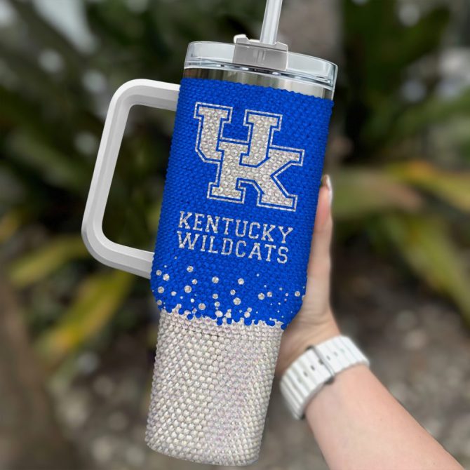 Kentucky Wildcats Ncaa Custom Stanley Quencher 40Oz Stainless Steel Tumbler With Handle