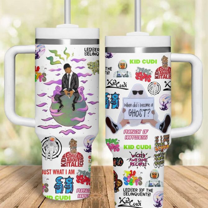 Kid Cudi Music Custom Stanley Quencher 40Oz Stainless Steel Tumbler - Image 2
