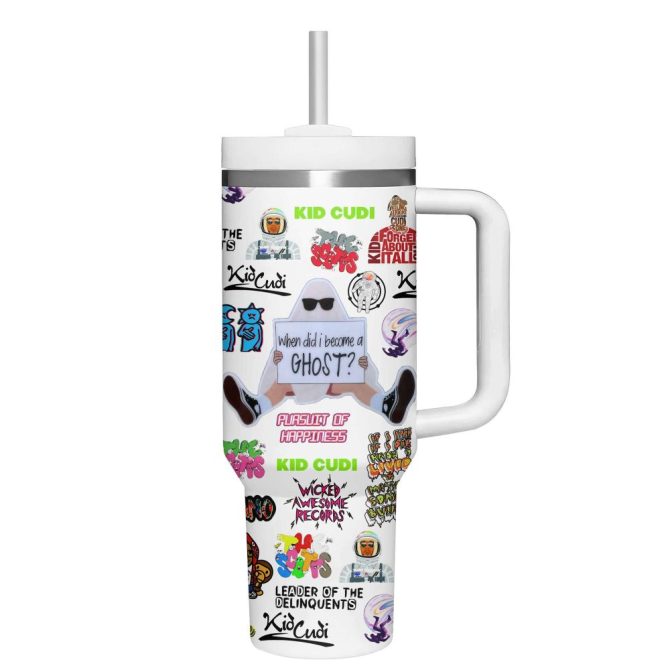 Kid Cudi Music Custom Stanley Quencher 40Oz Stainless Steel Tumbler - Image 4